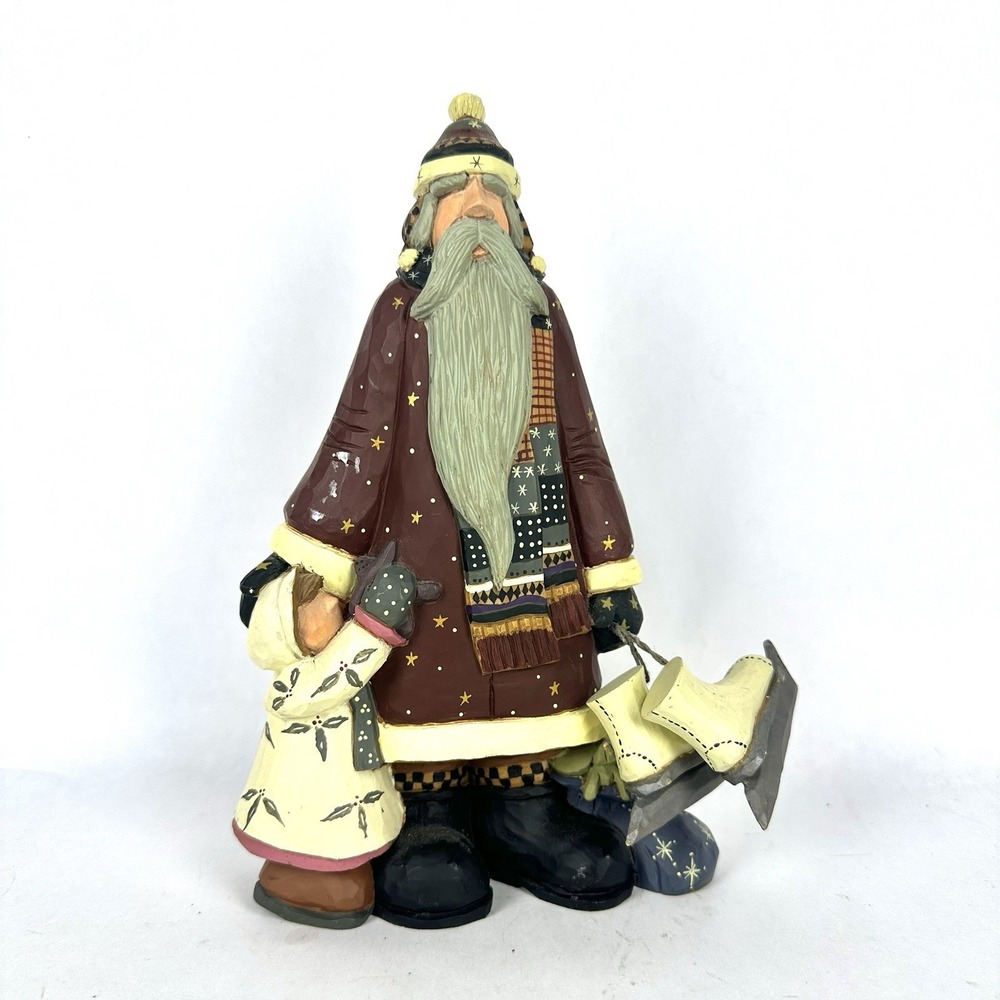 Williraye Studio Let's Skate Santa with Child and Skates WW2419 2002 Coyne's
